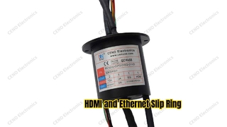 Bague collectrice hybride pour transmission HDMI et Gigabit Ethernet