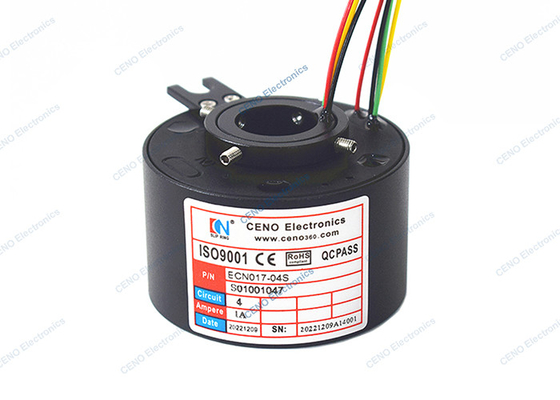 Bague collectrice de signal de 4 circuits 600rpm 17mm par le trou pour l'application d'industrie