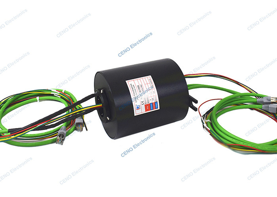 Application d'industrie de Ring Integrated Slip Ring For de glissement de Gigabit Ethernet des 2 Manche