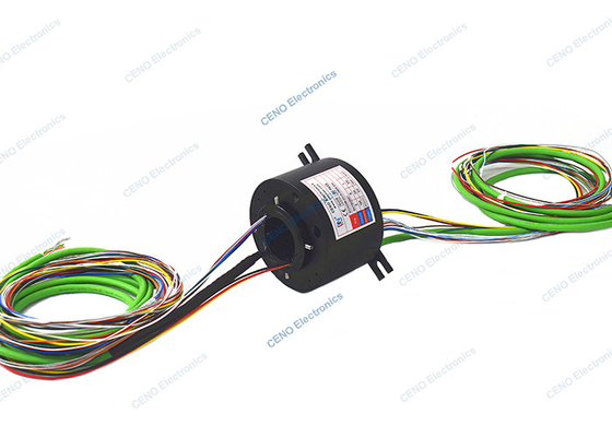 bague collectrice IP54 de trou de 100M Megabit Ethernet Through pour la machine automatique