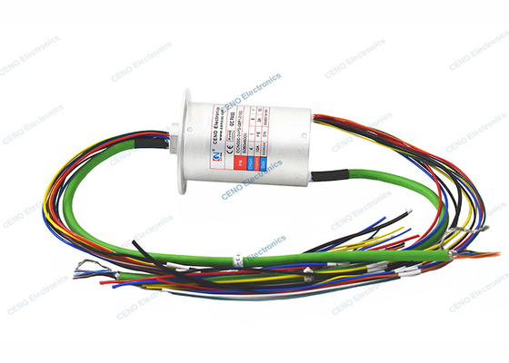 métal précieux de 1000M Gigabit Ethernet Slip Ring With Flange 300rpm