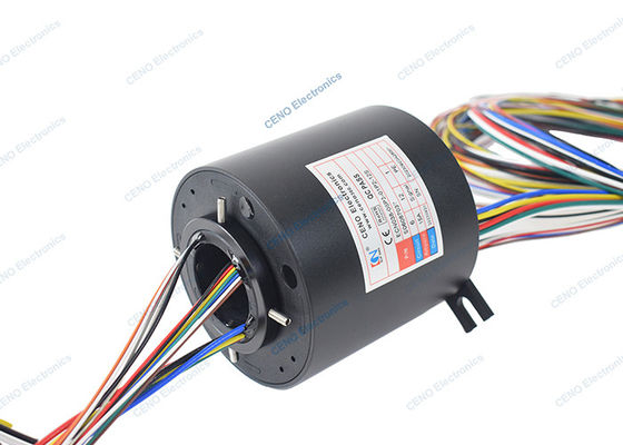 Rings de glissement électriques à travers le trou 0 - 300 tours par minute pour le système industriel