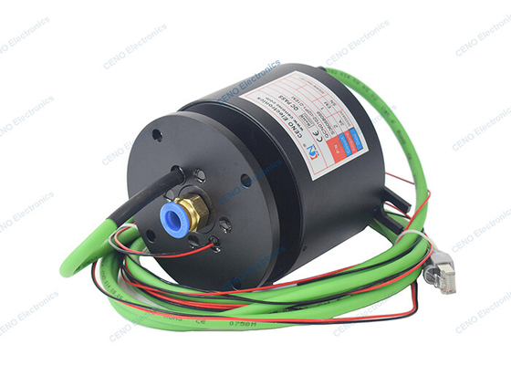 Ringe de glissement hybride pneumatique combinant le signal Ethernet électrique intégré