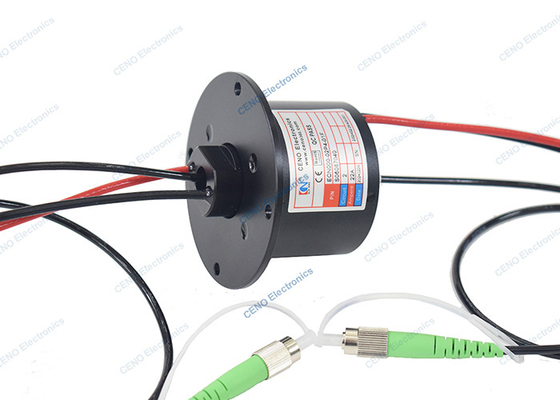 Intégrer la fibre optique rotative joint slip ring avec SM & FC connecteur APC