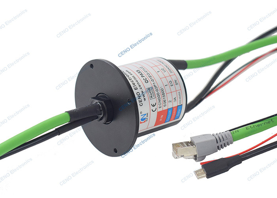 USB 2.0 Signal Slip Ring avec 1000M Gigabit Ethernet et alimentation électrique