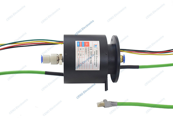 Intégrer l'union rotative pneumatique avec le signal Ethernet 100M pour la machine CNC