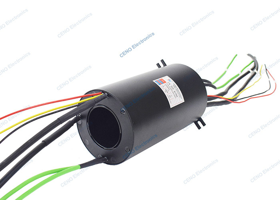 2 canaux Gigabit Ethernet Signal Slip Ring avec un trou à travers 70 mm
