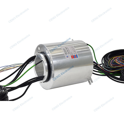 Anneaux de glissement étanches avec 15 circuits électriques, signal Ethernet et connecteur électrique rotatif
