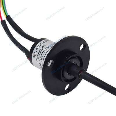 Capsule à anneau de glissement miniature avec puissance et signal pour champ de haute précision