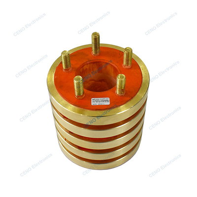 Ringe de glissement de pinceau au carbone avec 5 circuits 100A et option pour robot