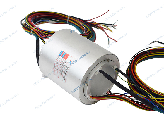 Bague collectrice basse température avec alimentation électrique et signal Ethernet pour applications aéroportées