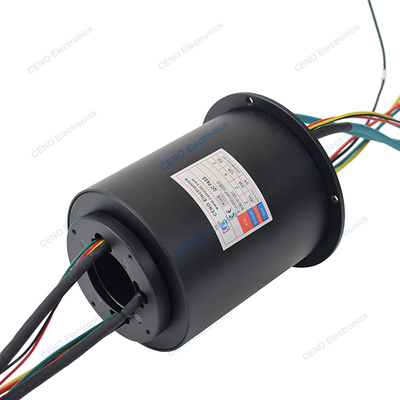Bague collectrice à trou traversant pour alimentation électrique et signal Ethernet pour l'industrie