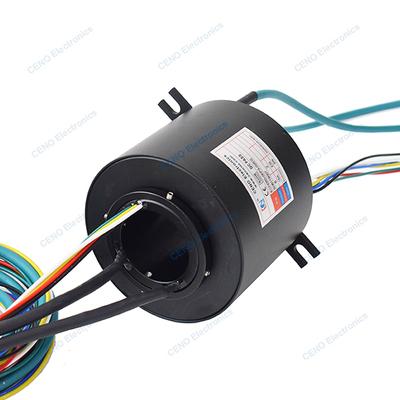 Bague collectrice traversante avec circuits Alimentation électrique et Signal Ethernet
