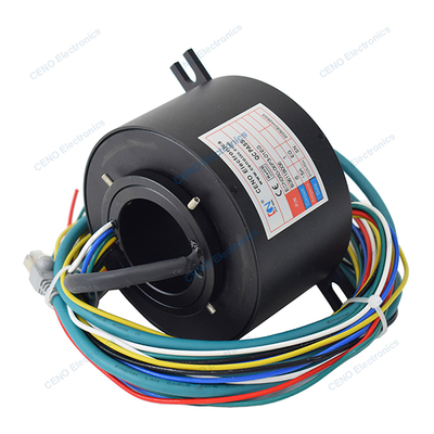 Bague collectrice traversante avec alimentation électrique et signal Ethernet pour robot industriel