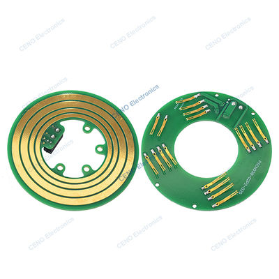 Bague collectrice pancake de type PCB 38mm avec alimentation électrique et signal CAN pour robotique