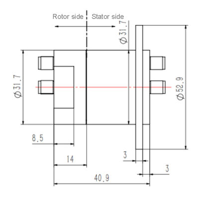2 Channels RF Rotary Joint with Frequency Range DC-4.5GHz for Radar Antanna