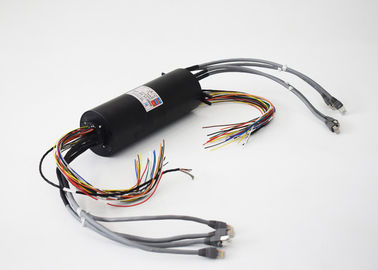 Connecteur de la bague collectrice RJ45 d'Ernet de joint tournant de signal d'Ethernet avec la jonction de câble de chat